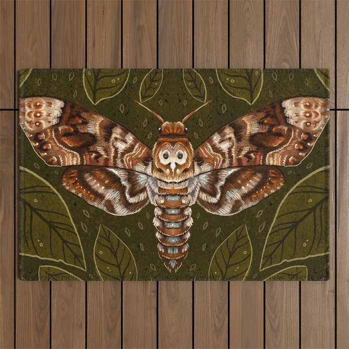 Deaths-Head Moth Outdoor Rug Gallery Image 1