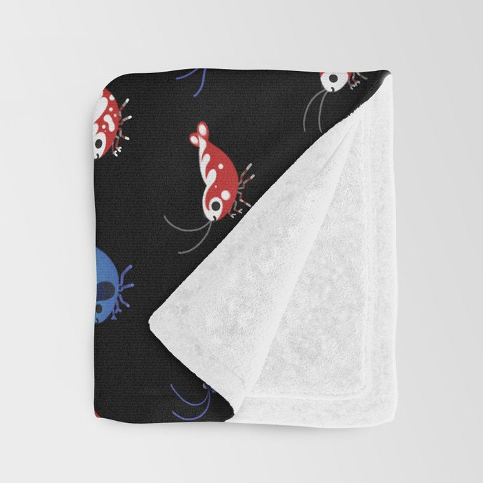 Red and blue shrimp Throw Blanket Gallery Image 3