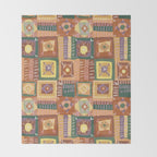 Brown Crochet Patchwork Throw Blanket Gallery Image 2