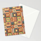Brown Crochet Patchwork Stationery Card Gallery Image 2
