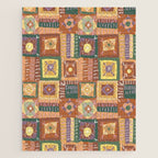 Brown Crochet Patchwork Jigsaw Puzzle Gallery Image 1