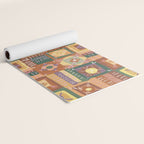 Brown Crochet Patchwork Yoga Mat Gallery Image 2