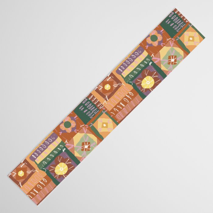 Brown Crochet Patchwork Table Runner Gallery Image 3
