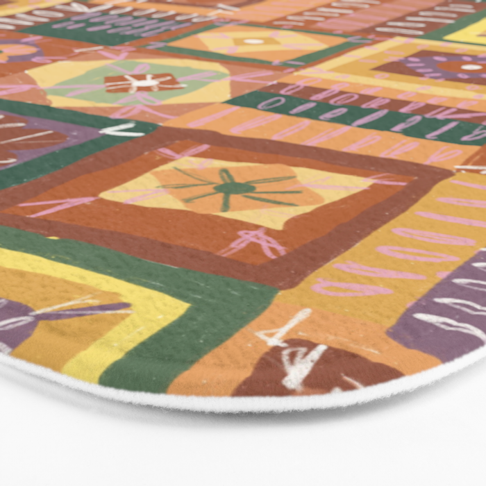 Brown Crochet Patchwork Bath Mat Gallery Image 3