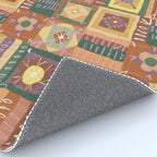 Brown Crochet Patchwork Rug Gallery Image 4