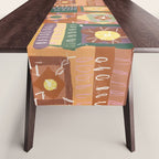 Brown Crochet Patchwork Table Runner Gallery Image 1