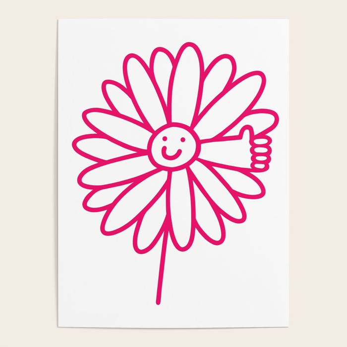 Flower Thumbs Up Poster Gallery Image 4