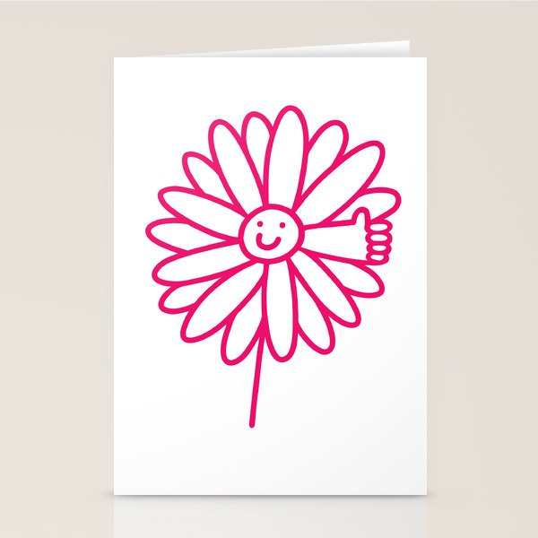 Flower Thumbs Up Stationery Card Gallery Image 2