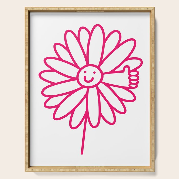 Flower Thumbs Up Serving Tray Gallery Image 1