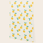 Sunny Mediterranean Lemon Pattern  Summer Coastal Vibes Wallpaper Gallery Image 2