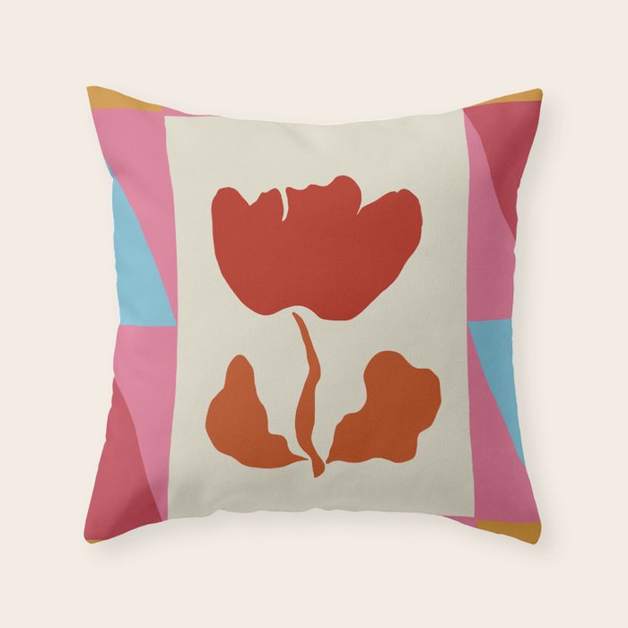 Bloom boom circus Throw Pillow Gallery Image 1