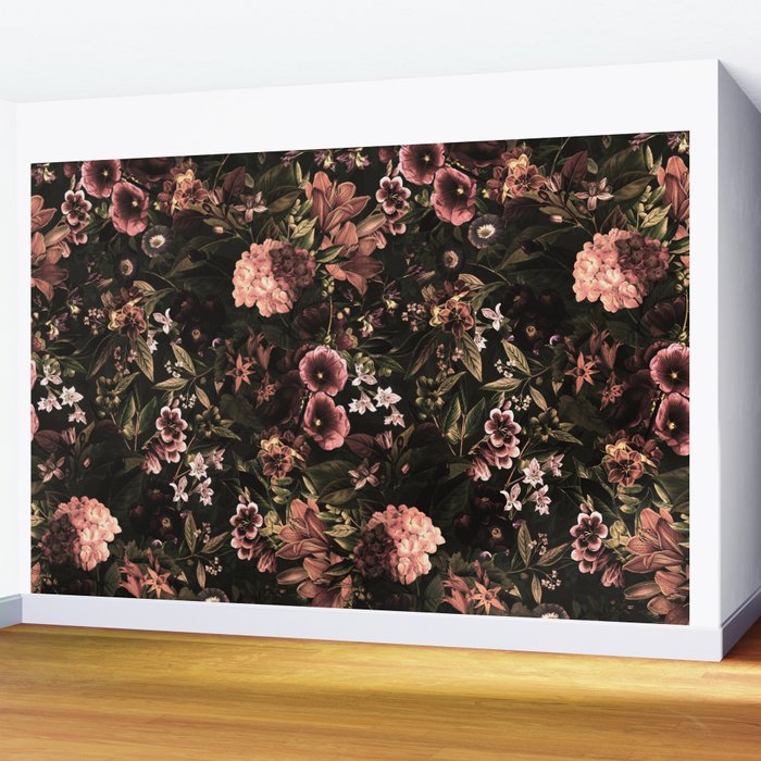 Autumn Winter Flowers VIII Wall Mural Gallery Image 2