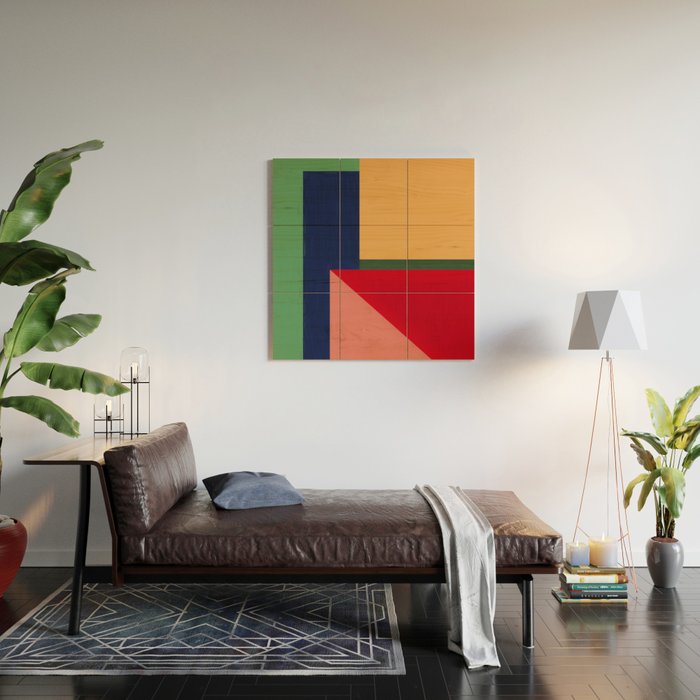 Minimal Geometric Abstraction 97 Wood Wall Art Gallery Image 2