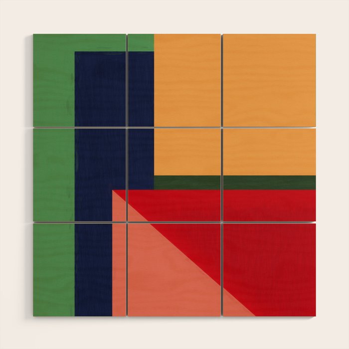 Minimal Geometric Abstraction 97 Wood Wall Art Gallery Image 1