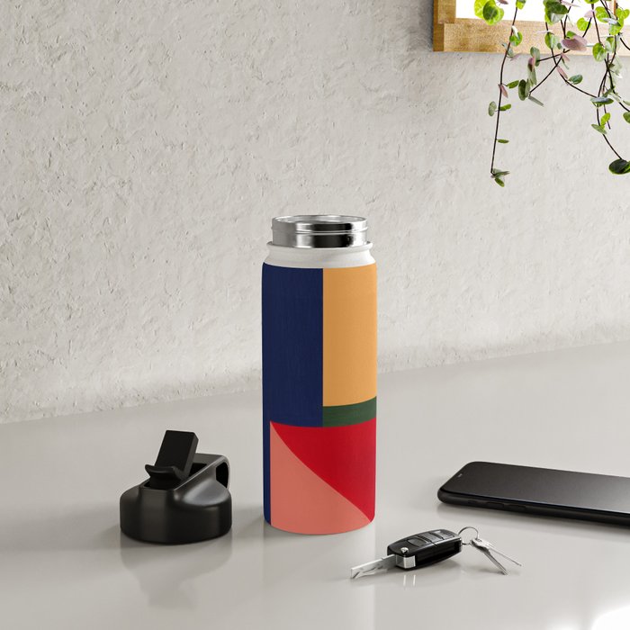 Minimal Geometric Abstraction 97 Water Bottle Gallery Image 4