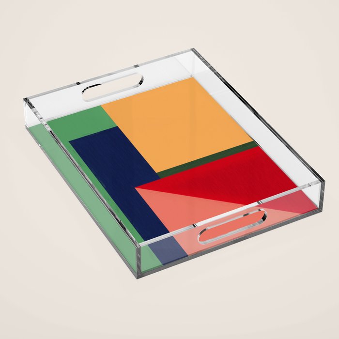 Minimal Geometric Abstraction 97 Acrylic Tray Gallery Image 1