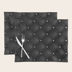 Black Quilted Leather Placemat Gallery Image 1