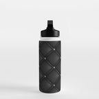 Black Quilted Leather Water Bottle Gallery Image 3