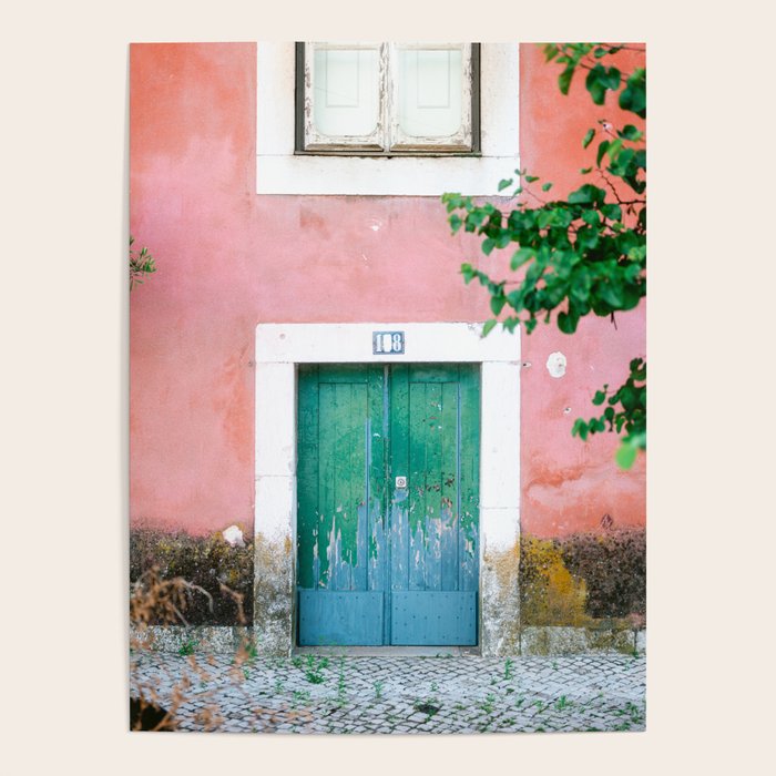 Colorful door in Lisbon Portugal | Fine art travel photography print Poster Gallery Image 4