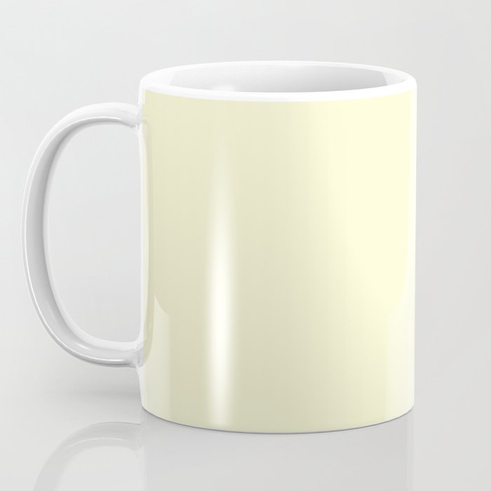 Pastel Lemon Yellow Pale Soft Meringue Yellow Coffee Mug Gallery Image 3