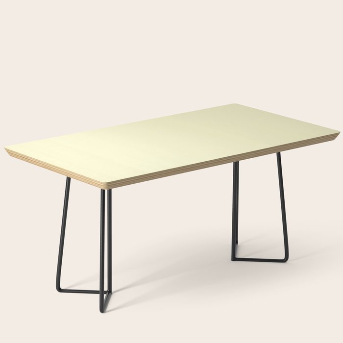 Pastel Lemon Yellow Pale Soft Meringue Yellow Coffee Table Gallery Image 1