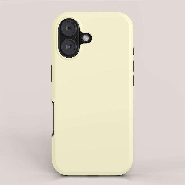 Pastel Lemon Yellow Pale Soft Meringue Yellow iPhone Case Gallery Image 1