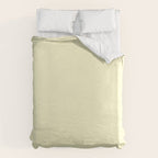 Pastel Lemon Yellow Pale Soft Meringue Yellow Duvet Cover Gallery Image 6