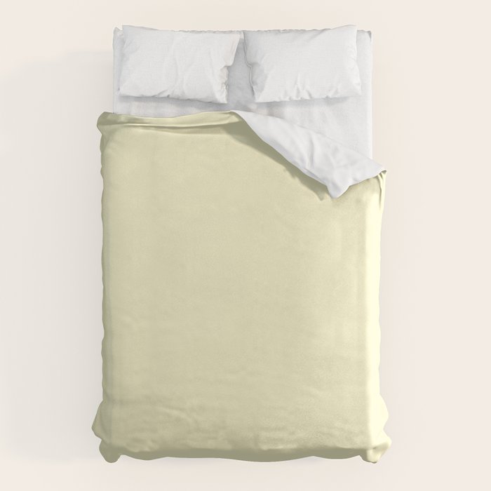 Pastel Lemon Yellow Pale Soft Meringue Yellow Duvet Cover Gallery Image 6