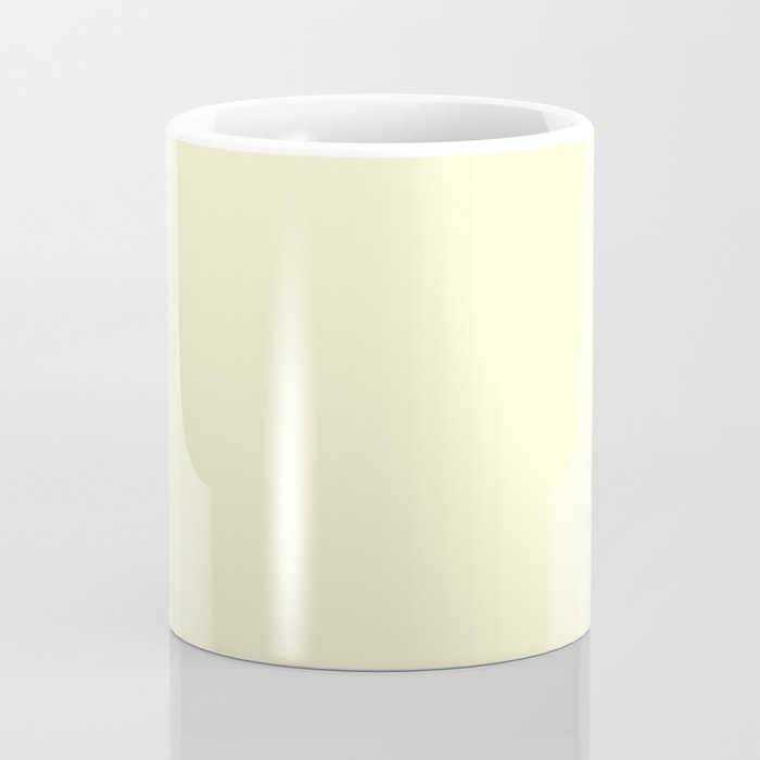Pastel Lemon Yellow Pale Soft Meringue Yellow Coffee Mug Gallery Image 4