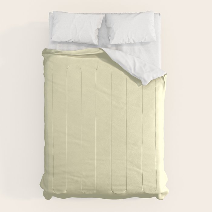 Pastel Lemon Yellow Pale Soft Meringue Yellow Comforter Gallery Image 6