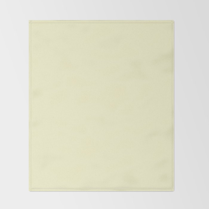 Pastel Lemon Yellow Pale Soft Meringue Yellow Throw Blanket Gallery Image 2