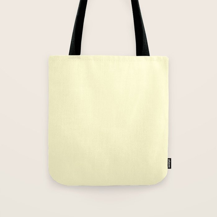 Pastel Lemon Yellow Pale Soft Meringue Yellow Tote Bag Gallery Image 1