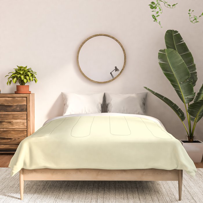 Pastel Lemon Yellow Pale Soft Meringue Yellow Comforter Gallery Image 3