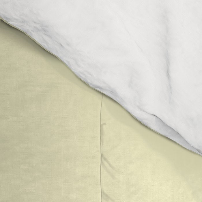 Pastel Lemon Yellow Pale Soft Meringue Yellow Comforter Gallery Image 4