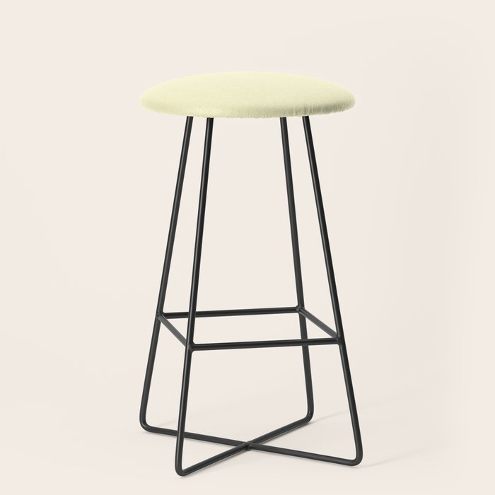 Pastel Lemon Yellow Pale Soft Meringue Yellow Stool Gallery Image 1