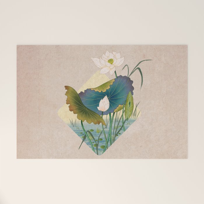 lotursflowers C : Minhwa-Korean traditional/folk art Welcome Mat Gallery Image 1