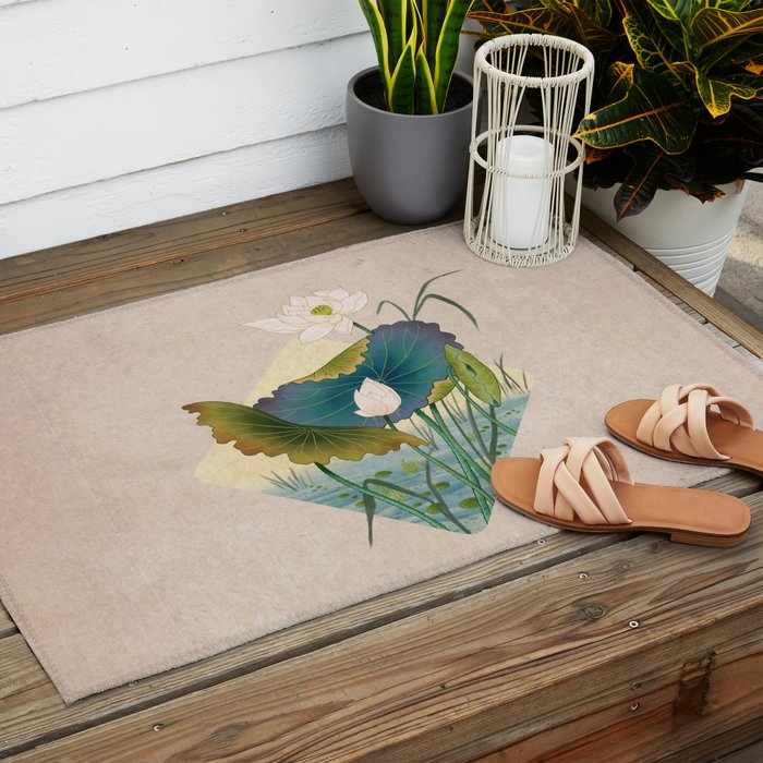 lotursflowers C : Minhwa-Korean traditional/folk art Outdoor Rug Gallery Image 2