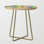 Colorful Geometric Mid Century Modtastic Retro Pattern Side Table Gallery Image 1