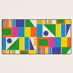 Colorful Geometric Mid Century Modtastic Retro Pattern Desk Mat Gallery Image 3