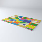 Colorful Geometric Mid Century Modtastic Retro Pattern Rug Gallery Image 3