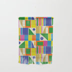 Colorful Geometric Mid Century Modtastic Retro Pattern Wall Hanging Gallery Image 1