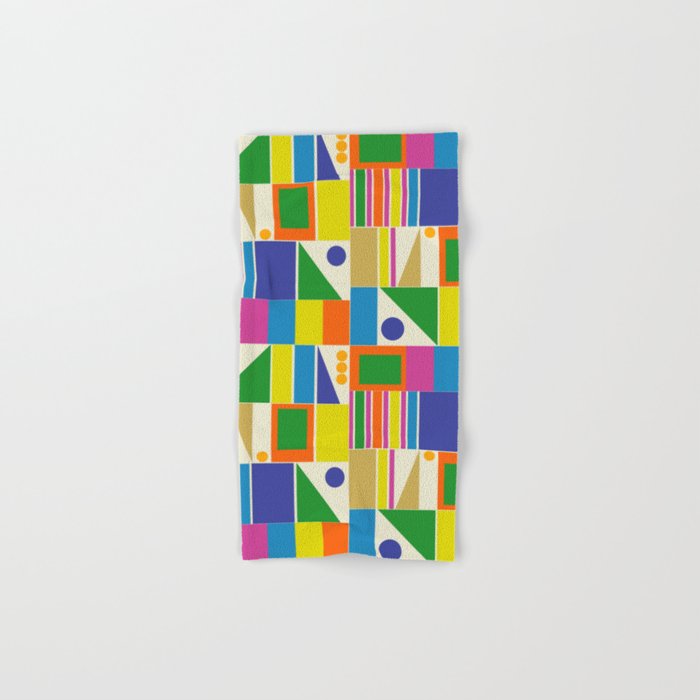 Colorful Geometric Mid Century Modtastic Retro Pattern Bath Towel Gallery Image 1