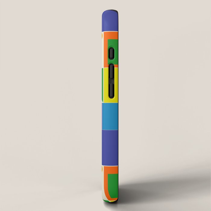 Colorful Geometric Mid Century Modtastic Retro Pattern iPhone Case Gallery Image 2