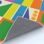 Colorful Geometric Mid Century Modtastic Retro Pattern Rug Gallery Image 4