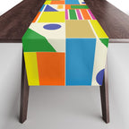 Colorful Geometric Mid Century Modtastic Retro Pattern Table Runner Gallery Image 1