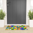 Colorful Geometric Mid Century Modtastic Retro Pattern Welcome Mat Gallery Image 3