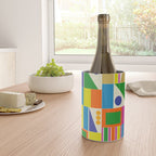 Colorful Geometric Mid Century Modtastic Retro Pattern Wine Chiller Gallery Image 4