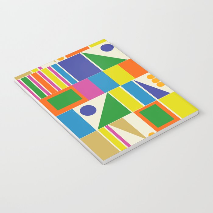 Colorful Geometric Mid Century Modtastic Retro Pattern Notebook Gallery Image 3