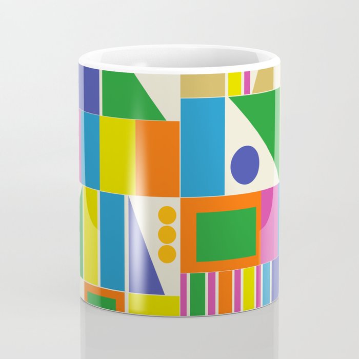 Colorful Geometric Mid Century Modtastic Retro Pattern Coffee Mug Gallery Image 4