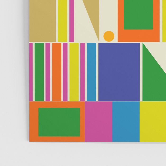 Colorful Geometric Mid Century Modtastic Retro Pattern Poster Gallery Image 3